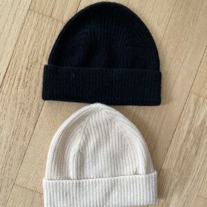 Quince Mongolian Cashmere Ribbed Beanie Set